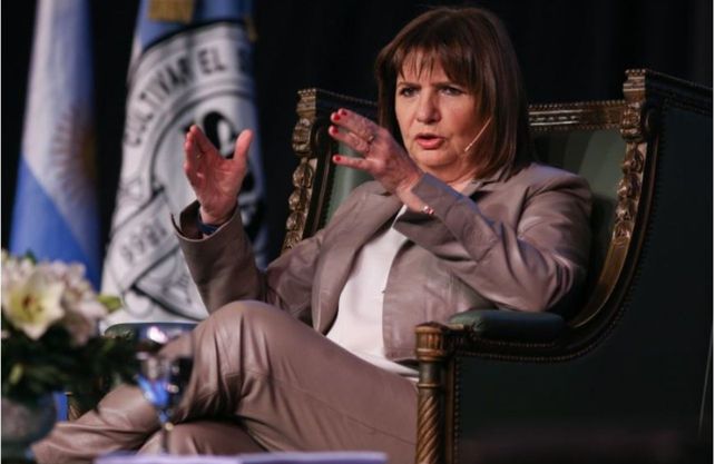 Patricia Bullrich durante una presentación en La Rural. La candidata a presidenta por Juntos por el Cambio afirmó que el dato inflacionario es una vergüenza.