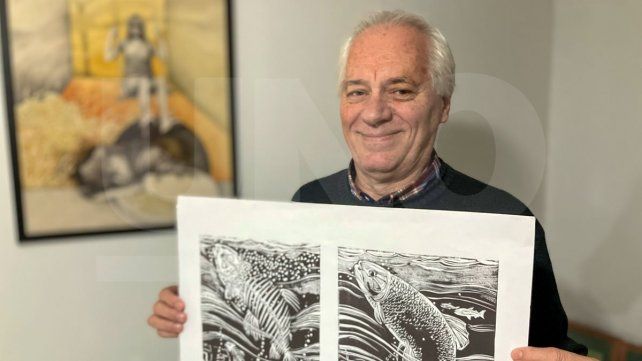 Mario Milocco ganó el primer premio en la categoría Grabado.