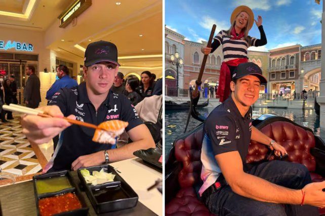 Colapinto se divierte antes del Gran Premio de Las Vegas: Thats amore rumbo a la Fórmula 1