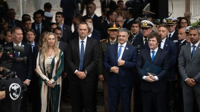 El presidente Javier Milei en el acto por el acto de Malvinas. &nbsp;