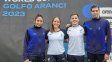 Candela Giordanino junto a Cecilia Biagioli, Cassini y Moreno en Italia.