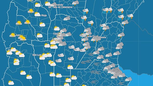 SMN:  Entre Ríos continúa en alerta amarillo por tormentas