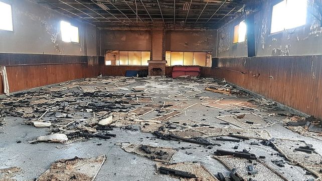 Así quedaron las instalaciones del club de barrio Alvear.