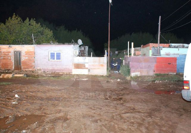 El lugar en donde ocurrió el homicidio en barrio Barranquitas.