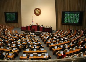 Una sesión parlamentaria en Corea del Sur que ya llevaba casi una semana ininterrumpida