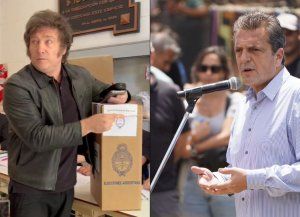 Los candidatos Sergio Massa y Javier Milei votaron en el balotaje