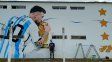 Un joven entrerriano inmortalizó a Lionel Messi con un mural en Chajarí