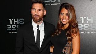 Lionel Messi y Antonela Roccuzzo, juntos a la par.&nbsp;