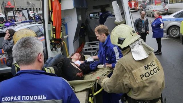 Imágenes de la explosión en el metro de San Petersburgo