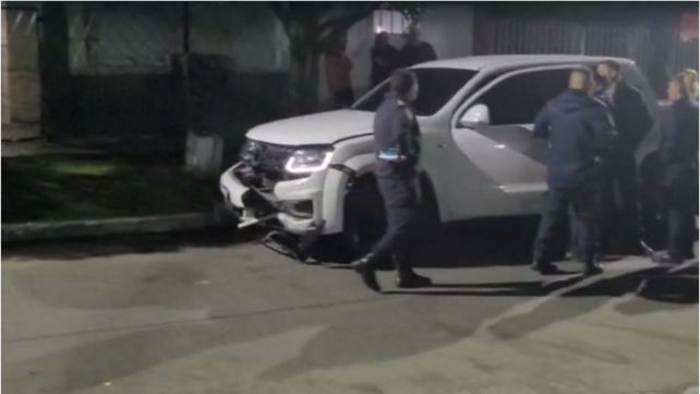 Así quedó la camioneta que conducía La Joaqui.
