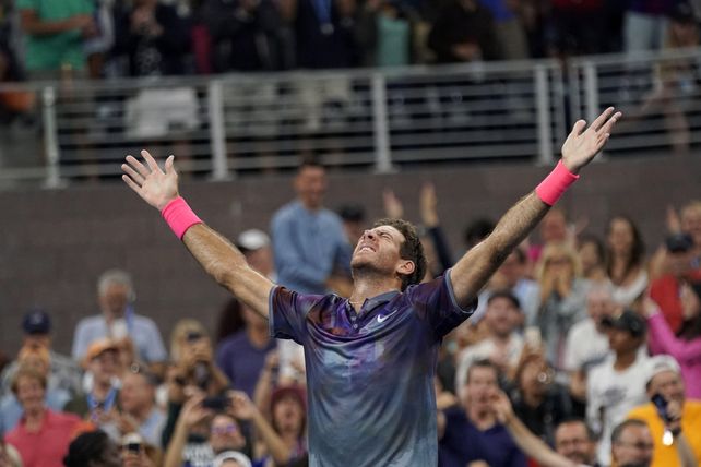 Puro corazón. Un heroico Del Potro alcanzó los cuartos de final del último Grand Slam de la temporada.