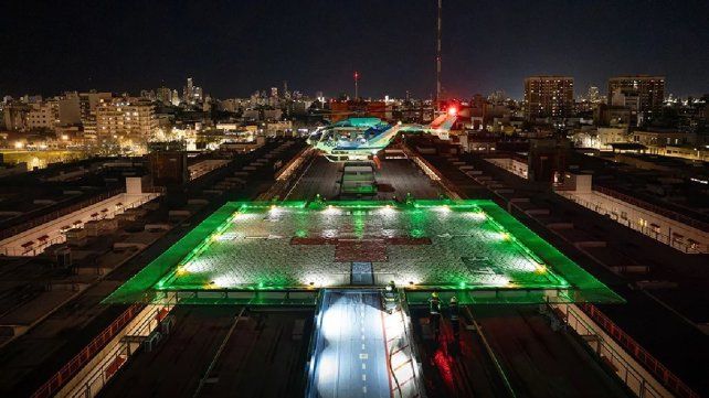 Pasaron años: el Garrahan volvió a tener helipuerto operativo las 24 horas del día.