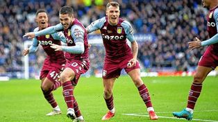 Emiliano Buendía marcó el gol de la victoria de Aston Villa sobre Everton.&nbsp;