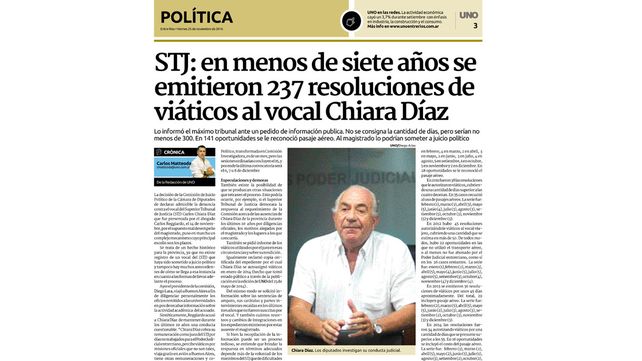 Publicación. Los datos iniciales publicados fueron ratificados luego en la acusación formulada. &nbsp;