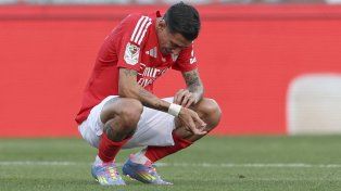 Ángel Di María no pudo contener el llanto tras la derrota en la final de la Copa de Portugal.