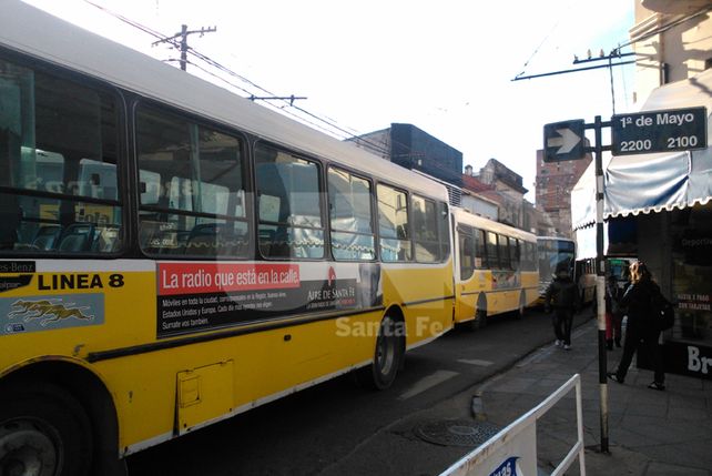 Una jornada de caos vehicular en el centro de Santa Fe&nbsp;