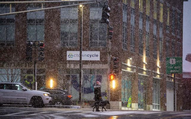 Imágenes de la histórica nevada en Nueva York