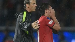 ¿Pulga Rodríguez se volvió a lesionar el tobillo antes de la final de la Sudamericana?