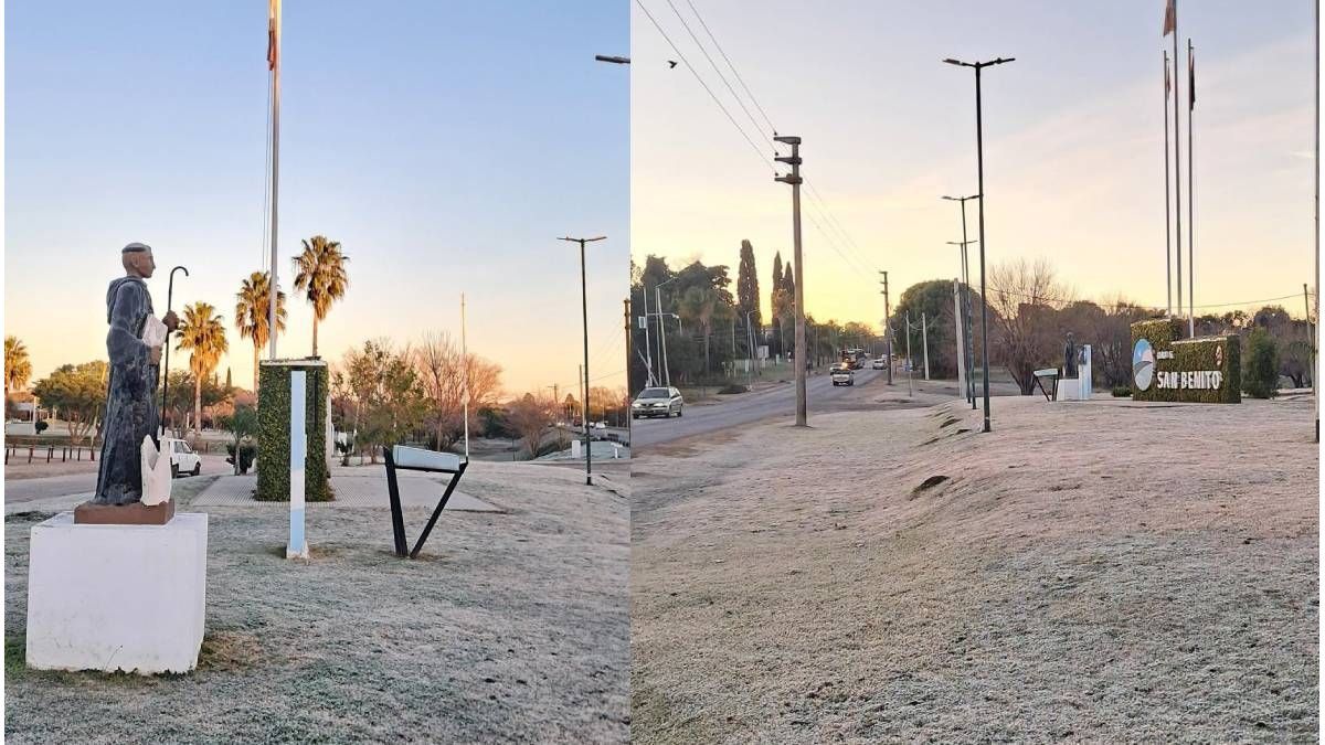 Ola polar: Entre Ríos despertó cubierta por una escarcha