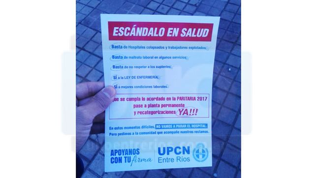 UPCN instaló una carpa frente a Casa de Gobierno para reclamar que se cumplan las políticas de salud