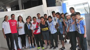 Los niños brindaron un mensaje de paz