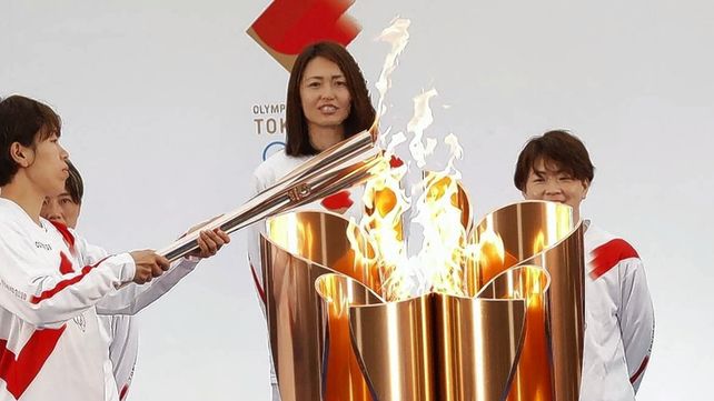 La ceremonia de relevo de la llama olímpico fue sin público en Tokio por la pandemia de coronavirus.&nbsp;