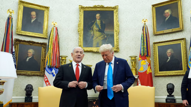 Benjamin Netanyahu y Donald Trump se reunieron en Washington.