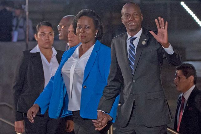 Jovenel Moïse junto a su esposa Martine Moise.
