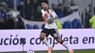 Ángel Correa disputó su primer partido como titular en River.