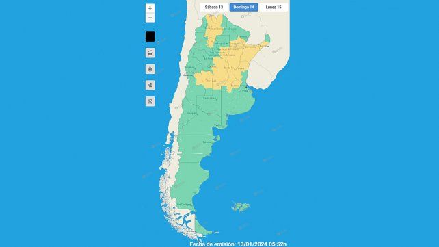 El SMN incluyó a Entre Ríos en un alerta amarilla por tormentas con capacidad de daño