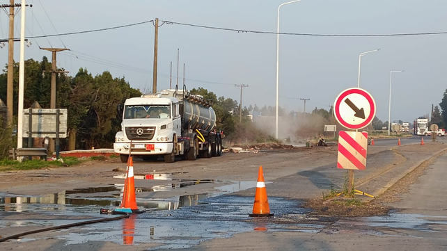 Tránsito cortado sobre ruta A 012