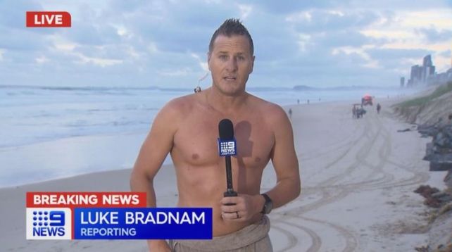 El meteorólogo Luke Bradnam