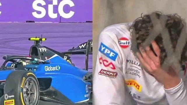 Colapinto tuvo una jornada para el olvido y debió abandonar en el GP de Arabia Saudita