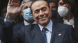 Berlusconi parece despedirse en el ingreso del Parlamento en 2021.&nbsp;