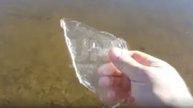 Impresionante video de un reservorio congelado en Santa Fe