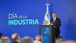 El presidente de la UIA, Martín Rapallini, durante el acto por el Día de la Industria.