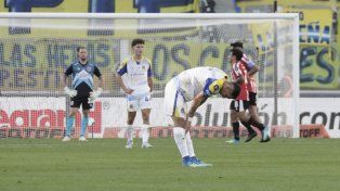 Ángel Di María es la imagen del desconsuelo de Central en el Mario Alberto Kemepes.