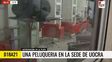 en la sede de la uocra, el pata medina tenia una peluqueria totalmente equipada