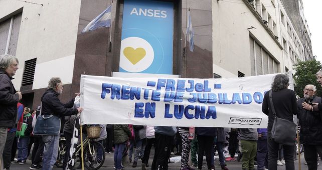 La protesta del Frente de Jubilados en Lucha