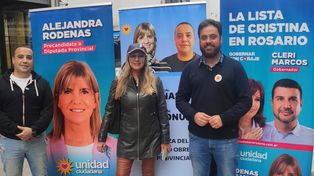 Silvio Barrionuevo, Jaquelina Balangione y Germán Bacarella, precandidatos a diputado provincial por la lista Unidad Ciudadana