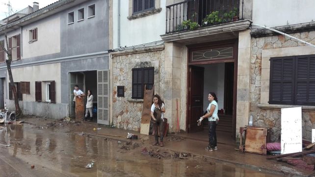 Las impactantes imágenes de la fuerte inundación en Mallorca