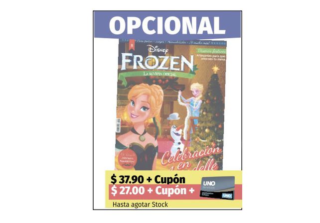 Pedí este martes la revista Frozen con el UNO