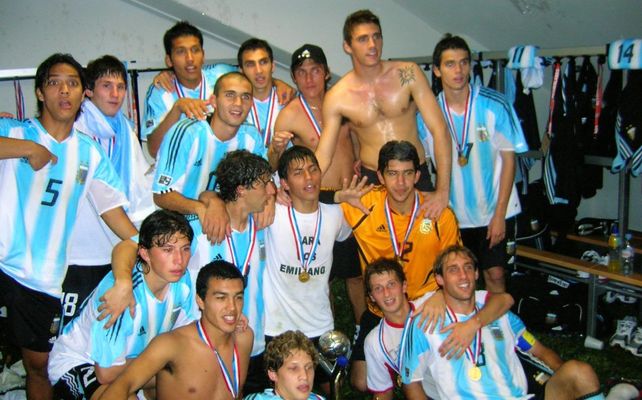 La selección sub-20 que se quedó con el título en Países Bajos en 2005.