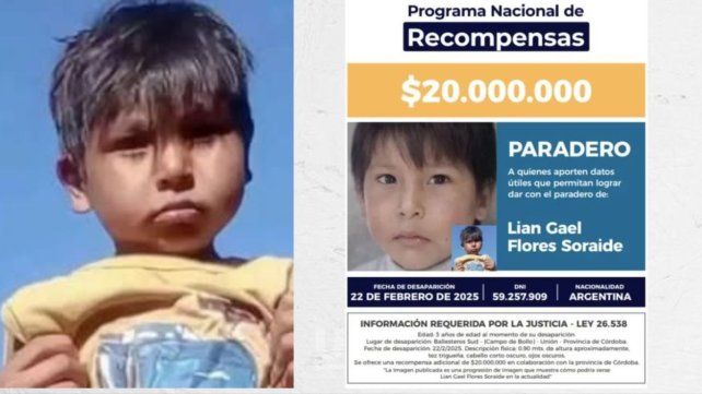 Caso Lian Flores: actualizaron la foto del afiche de búsqueda