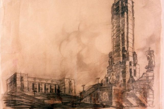 Los bocetos de Ángel Guido: el Monumento antes de nacer