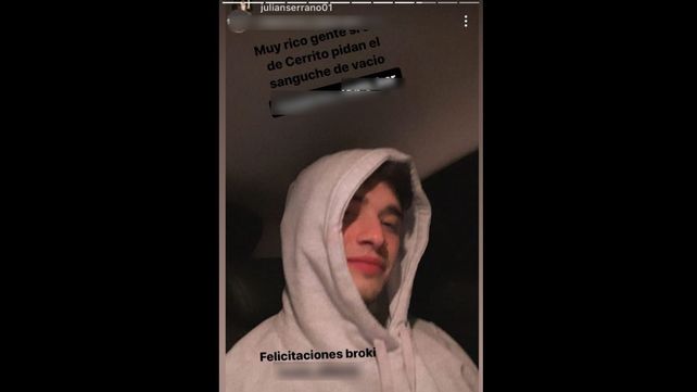 Julián Serrano compartió en sus redes la estadía en Cerrito&nbsp;