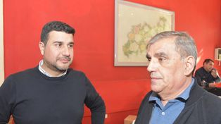 Marcos Cleri, diputado nacional, y Antonio Donello, titular de la UOM seccional Rosario.