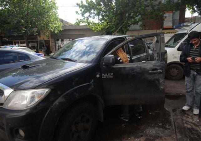 La Hilux donde viajaban Julio Bereciartu y Juan Pablo Baggio el 20 de octubre de 2012