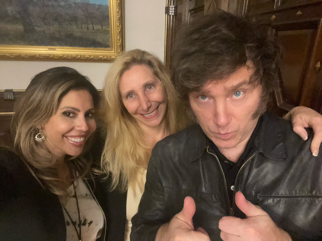 Romina Diez junto a Karina y Javier Milei. LLA de Santa Fe se prepara para un 2027 decisivo.