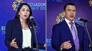 Balotaje: Luisa González del progresismo y el actual presidente de Ecuador y candidato a la reelección, Daniel Noboa
